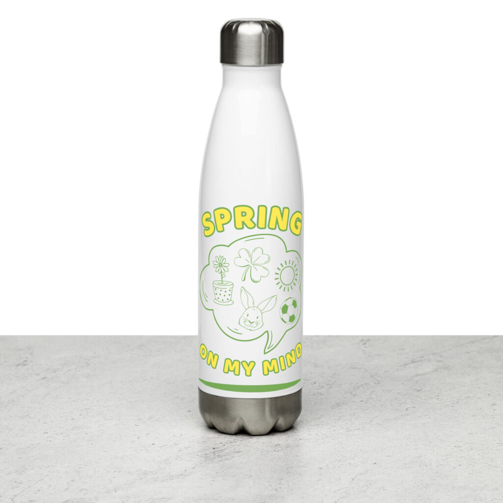 Botella de agua "Primavera" de acero inoxidable